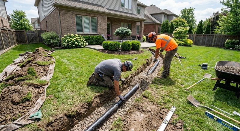 Hillside Drainage Installation in Tuscaloosa, AL